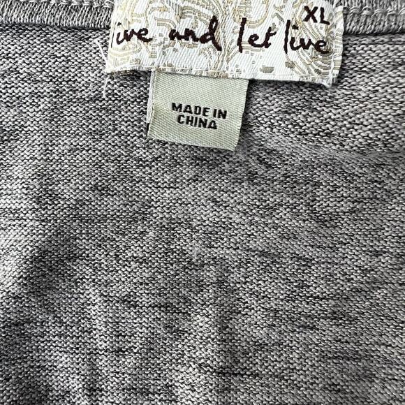 Live and Let Live, open front long sleeve cardigan women's size XL - Picture 11 of 11